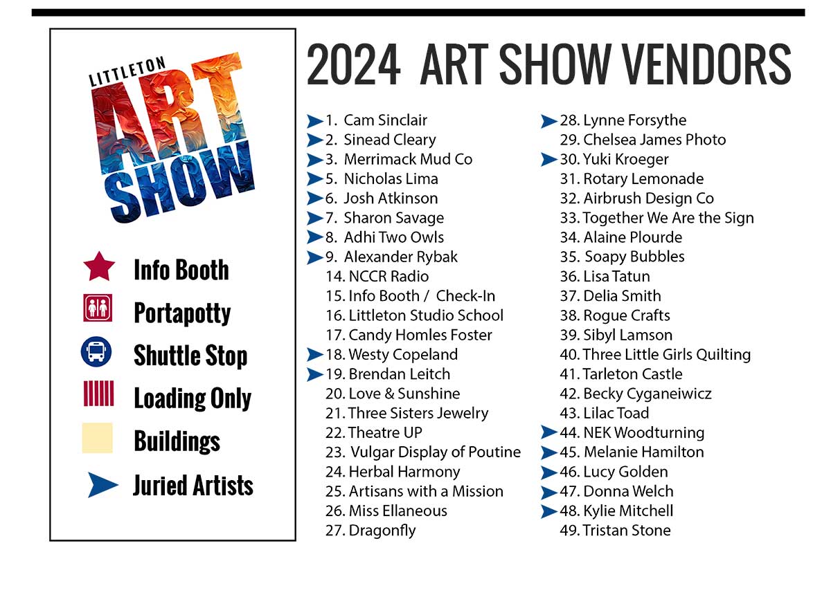 2024 Littleton Art Show Vendor List